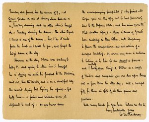 Dopis Williama Makepeace Thackeryho TW Gibbsovi, 12. září 1851.