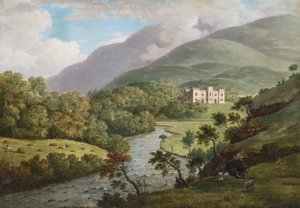 A Prospect of Kielder Castle, North Tyne, Northumberland, cca 1770 (olej na plátně)