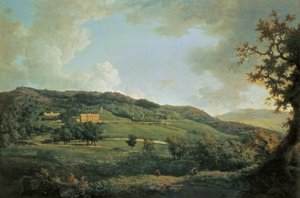 Pohled na Chatsworth (olej na plátně)