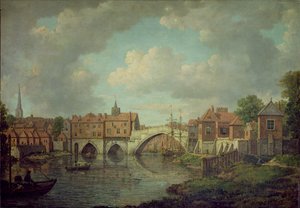 Ouse Bridge, York, asi 1764 (olej na plátně)