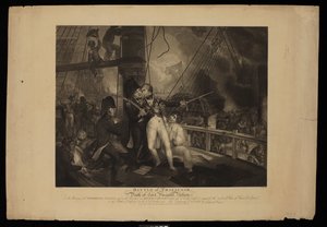 Bitva u Trafalgaru a smrt lorda vikomta Nelsona od William Marshall (after) Craig