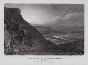 Město Otley a Valley of the Wharfe, Yorkshire (rytina)