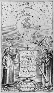 Pojednání o novém světě a jiné planetě ve 2 knihách, 1640 (frontispis)