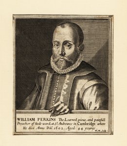 Portrét Williama Perkinse, anglického duchovního a cambridgeského teologa