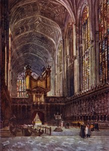 Interiér kaple Kings College ze sboru od William Matthison