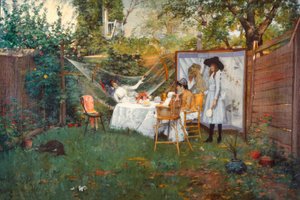 Snídaně venku od William Merritt Chase