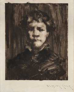 Hlava chlapce od William Merritt Chase