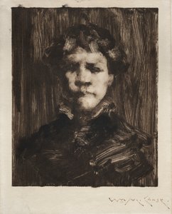Hlava chlapce. od William Merritt Chase
