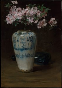 Růžová azalka-čínská váza od William Merritt Chase