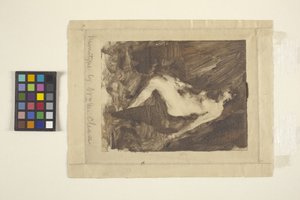 Sedící akt (monotyp) od William Merritt Chase