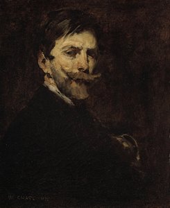 Selbstbildnis   1343158   cs       czech Successfully Translated  Original: Prostrated male nude turned left leaning on his right arm and lifting his left arm and right leg up Translat: Prostrated male nude turned left leaning on his right arm and lifting  od William Merritt Chase