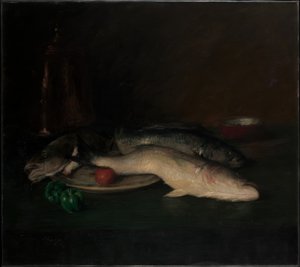 Zátiší: ryba od William Merritt Chase