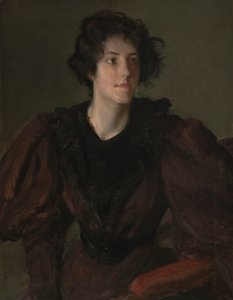 Studie mladé ženy, kolem 1880-85 (olej na plátně) od William Merritt Chase