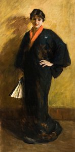 Modré kimono od William Merritt Chase