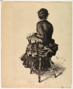 Sedící žena od William Merritt Chase