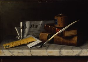 Zátiší s dopisem panu Clarkovi, 1879 (olej na plátně upevněném na masonitu) od William Michael Harnett