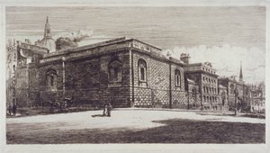 Pohled na věznici Newgate, Old Bailey, z Newgate Street, City of London, c1900