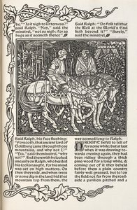 Ilustrace k příběhu "studna na konci světa". Ilustrace a návrh Williama Morrise. od William Morris