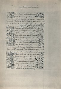 Stránka z Příběhu obyvatel Eyr, 1871. od William Morris