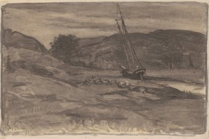 Stranded, 1875 (uhl na tkaném papíře) od William Morris