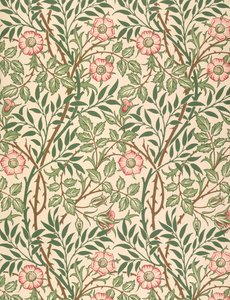 Design tapety „Sweet Briar“, tiskl John Henry Dearle (1860-1932) 1917 od William Morris