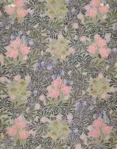 Design tapety s tulipány, sedmikráskami a zimolezem (tapeta) od William Morris