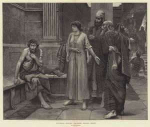 Historický obrázek, svatý Petr zapírající Krista