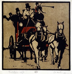 Kočár nebo píle: "" Koučování" - William Nicholson (1872-1949) od William Nicholson