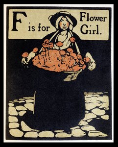 F je pro Flower Girl, ilustrace z 