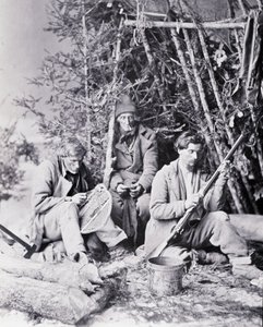 Life of the Trapper in Canada, foto Nottman, circa 1890. od William Notman