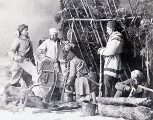 Life of the Trapper in Canada, foto Nottman, circa 1890. od William Notman