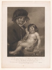 Martha Gunn draagt een bloot druhu Martha Gunn the Brighton Bather (název na objektu)