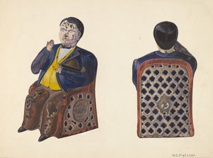 Tammany Toy Bank, c. 1937. od William O. Fletcher