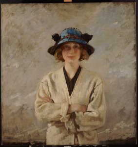Dívka v modrém klobouku, 1912
