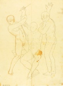 Mojžíš, Áron a Chur na hoře Choréb (studie aktu) od William Page