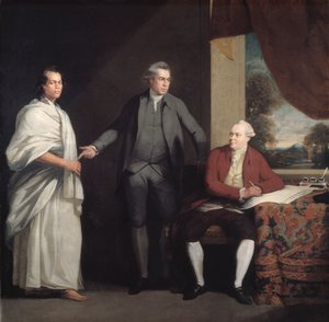 Omai, Joseph Banks a Dr. Daniel Solander, c1775-6.