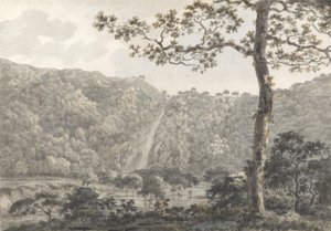 The Falls at Powerscourt, Co. Wicklow, Irsko (wc na papíře)