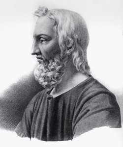 Portrét Pedanius Dioscorides (cca 40-cca 90), řecký lékař, botanik a lékárník, rytina