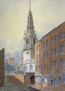 Kostel St Bride, Fleet Street, City of London, c1815