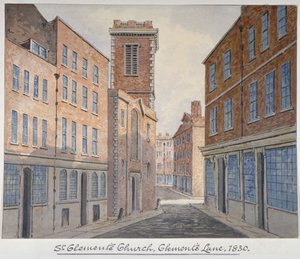 Kostel svatého Klementa, Eastcheap, City of London, 1830 od William Pearson
