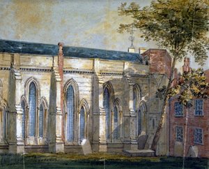 Pohled na chrám Temple Church, Londýn, c1810. od William Pearson