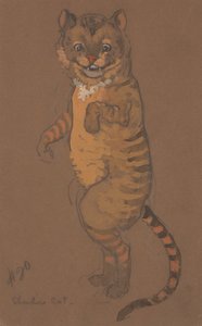 Návrh kostýmů Cheshire Cat pro Alenku v říši divů, 1915.