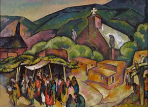 Svátek: San Juan Pueblo od William Penhallow Henderson