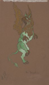 Gryf (kostýmní návrh pro Alenku v říši divů, 1915) od William Penhallow Henderson