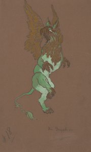 Návrh kostýmu Gryphon pro Alenku v říši divů, 1915. od William Penhallow Henderson
