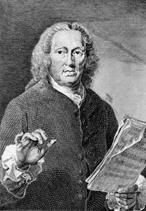 Richard Leveridge, kolem 1760 (mezzotinta) od William Pether