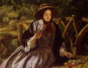Zahradní květiny dělají kytičku, 1855-1856. od William Powell Frith