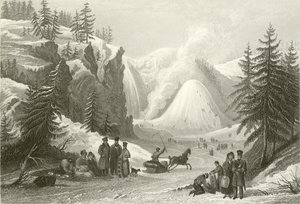 Vodopád a kužel Montmorency nedaleko Quebecu