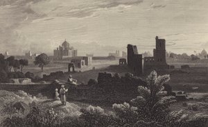 Tomb of Humayun, Dillí (rytina) od William Purser
