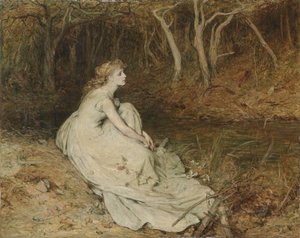 Ofélie, kolem roku 1874 (olej na plátně)